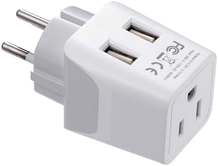 Compact Dual USB Travel Adapter for Effortless Charging in Australia, New Zealand, and China – Essential Type I Plug for Phones, Tablets, and Cameras – Quick Charge Capability with Universal Compatibility for Hassle-Free Global Adventures
