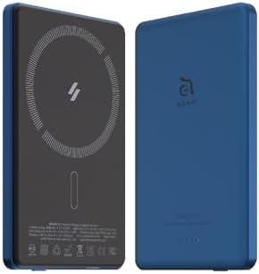 ADAM ELEMENTS Gravity C5 Magnetic Wireless Power Bank – Ultra-Fast Charging for i Phone 12-16 & Air Pods – Sleek Red Design, Effortless Magnetic Alignment, Lightweight & Portable Charging Solution for On-the-Go Users