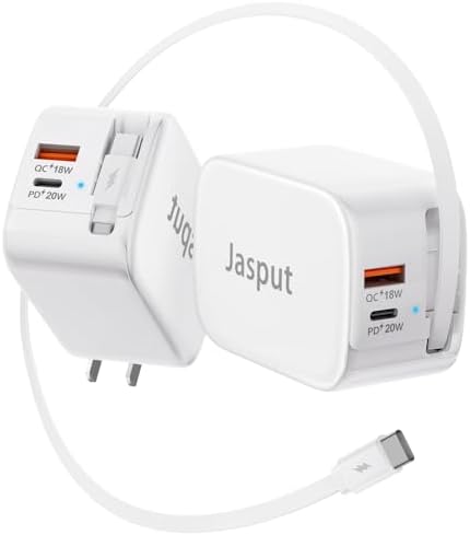 40 W Retractable Dual USB Fast Charger Hub: 3-in-1 Compact Charging Solution for i Phone 16/15, Galaxy S23/S22, LG & Pixel – Travel-Ready Power Adapter with Quick Charge Functionality and Universal Device Compatibility