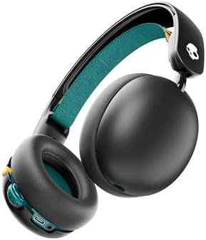 Skullcandy Grom Kids Over-Ear Headphones in Seafoam – Safe Volume-Limiting Sound for Young Ears, Ergonomic Foldable Design for Hassle-Free Travel, Built-in Mic for Gaming & Calls, Perfect for Ages 6+