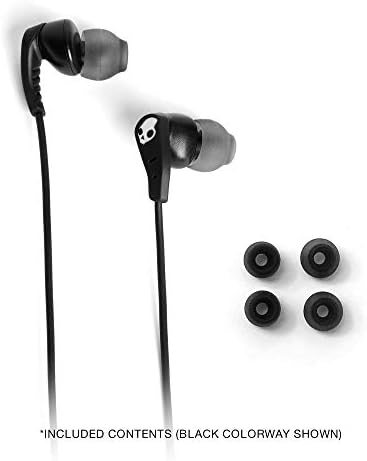 Skullcandy USB-C Wired Earbuds with Noise Isolation and Built-In Microphone – Custom Fit Ear Gel Sizes Included, True Black – Premium Sound Quality for Calls and Music, Sweat-Resistant Design for Active Lifestyles – Perfect for i Phone & Android Devices