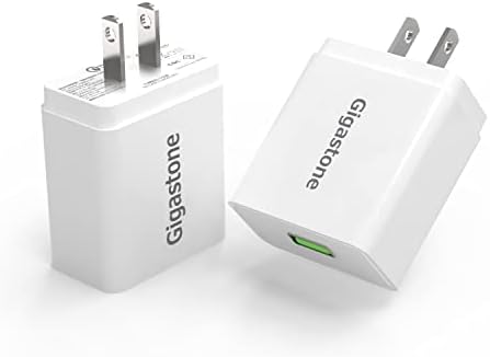 Gigastone 18 W Dual Pack USB A Wall Charger – Fast Charging QC3.0 Certified 3 A Power Adapter for i Phone 16-11 Pro Max & Galaxy S22-S20 – Compact Design for Home & Travel – Reliable, High-Speed Charging Solution