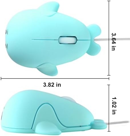 Delightful Pink Dolphin USB Wired Mouse – Adorable 1600 DPI Optical Mouse for Kids and Adults | Perfect for Travel, School, Office & PC Use | Fun Cartoon Design for Enhanced Productivity and Smiles