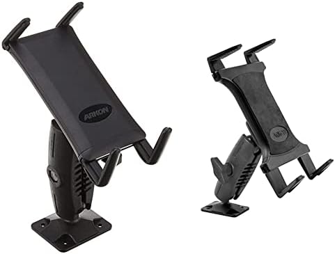 Ultimate ARKON Heavy-Duty Car Phone Holder with Secure Grip | Adjustable Drill Base Mount for i Phone, Samsung, Google & Nokia | Spring-Loaded Smartphone Holder Expands to 7.25 Inches | Reliable Accessory for Safe Navigation & Hands-Free Use