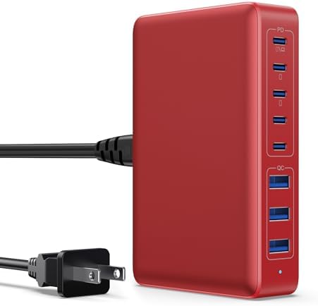 Power Up in Style: 300 W Ga N IV 8-Port USB-C Charging Hub – Fast PD 100 W Charger for Mac Book, i Phone 16/15/14, and Galaxy Devices – Ultimate Compact Charging Solution for Home and Travel Efficiency – Multi-Device Compatibility with Rapid Charging Capability – Engineered for Professionals and Tech Enthusiasts – Stay Powered Anywhere with This Versatile Charging Station
