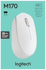 Logitech M170 Wireless Mouse – Ultra-Responsive Optical Tracking, Ambidextrous Design for All Users, 2.4 GHz USB Mini Receiver, 12-Month Battery Life, Perfect for PC, Mac & Laptop – Elevate Your Productivity with Seamless Wireless Freedom
