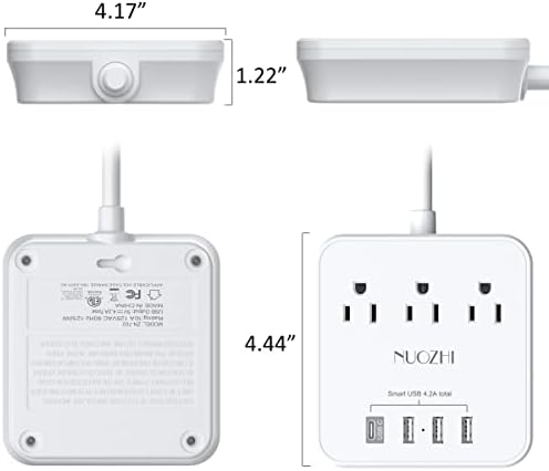 Travel Smart with the Cruise Essentials 6 Ft Non-Surge Power Strip: 3 Outlets & 4 USB Ports (1 USB-C) for Effortless Charging on Cruises, at Home, or in the Office – ETL Listed, Sleek Black Design for Enhanced Device Compatibility and Safety