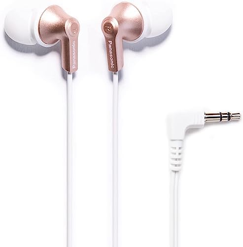 Panasonic Ergo Fit Wired Earbuds with Microphone – Superior Sound Quality with Ergonomic Comfort, Universal 3.5 mm Jack Earphones for Phones and Laptops in Stylish Metallic Purple – Custom-Fit Earpieces (S/M/L) for Optimal Audio Experience and Hands-Free Calls – RP-TCM125-VA