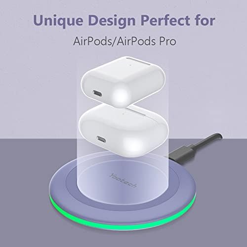 Yootech 10 W Max Fast Wireless Charging Pad – Universal Compatibility for i Phone 16 Series, Samsung Galaxy S22/S21/S20, and Air Pods Pro 2 – Sleek, Compact Design with Advanced Safety Features – Efficient Charging Solution for Home, Office, and Travel – Tangle-Free Power Experience without AC Adapter – Perfect for Modern Lifestyles