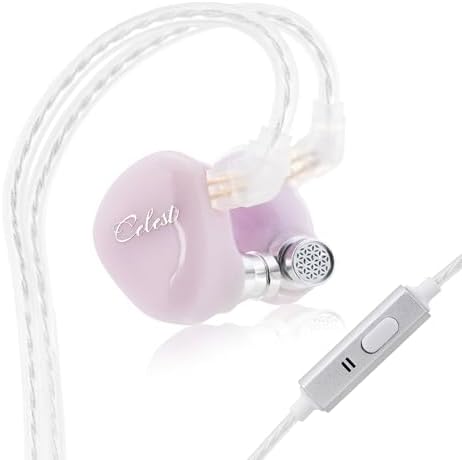 Ultimate Audio Revolution with QOA Celest Rue Premium In-Ear Monitors – Lightweight 6 mm Dynamic Driver Earbuds with Customizable Detachable Cable – Stylish Purple IEMs for Unmatched Hi-Fi Stereo Clarity Ideal for Musicians, Gamers, and Audiophiles – Experience Crystal-Clear Sound Across All Devices