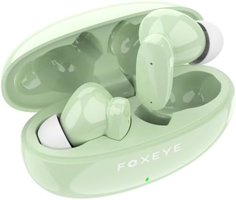 Experience Audio Freedom with Foxeye Bluetooth 5.3 Wireless Earbuds – 30-Hour Playtime for Uninterrupted Listening – Deep Bass and Advanced Noise Cancellation for Music, Gaming, and Calls – Lightweight, Stylish White Design for All-Day Comfort and Performance