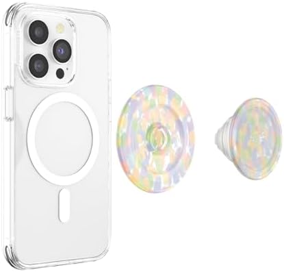 Vibrant Mag Safe Rainbow Glass Pop Socket Grip & Stand – Secure Hands-Free Kickstand for Effortless Wireless Charging and Enhanced Smartphone Functionality