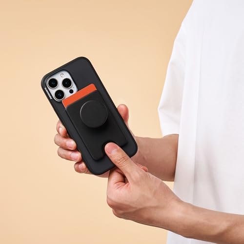 Cobalt Pop Sockets Phone Wallet: Premium Card Holder with Expanding Grip and Mag Safe Compatibility for Effortless Wireless Charging – The Perfect Accessory for On-the-Go Mobile Users Seeking Style and Functionality