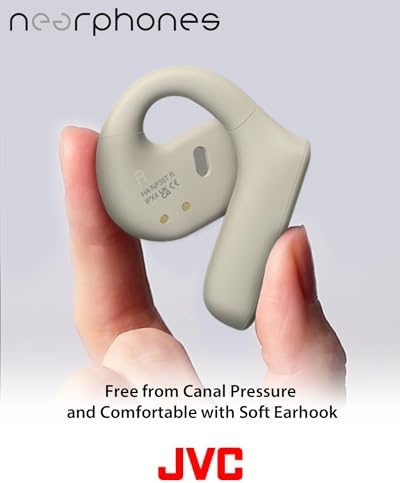 JVC Nearphones Open Ear True Wireless Headphones – Premium 16 mm Drivers for Deep, Rich Sound Quality, Ultra-Lightweight Design with 17-Hour Extended Battery Life, Versatile Single-Ear Usage Ideal for Active Lifestyles – Bluetooth 5.1 Enabled (Black) – Perfect for Daily Commutes and Sports Activities