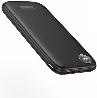 Sleek 10000 m Ah Fast Charging Power Bank – Ultra-Slim USB-C Travel Charger with 12 V/4.5 A Output for i Phone 11-16 & Samsung Devices – Elegant Deep Black Portable Battery for On-the-Go Efficiency and Reliability