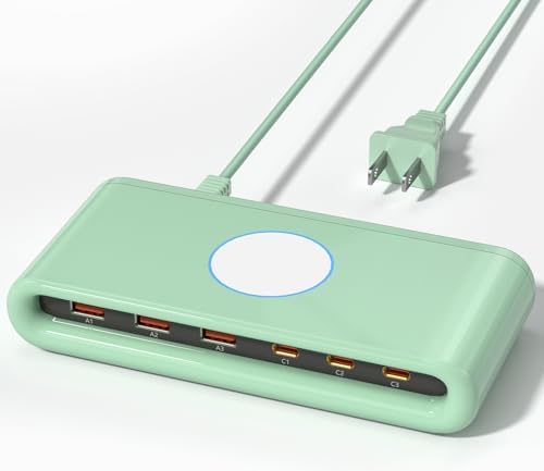 Ultimate 100 W USB C Charging Hub: 6-Port Fast Charger Dock for i Phone, i Pad, Samsung, Pixel, LG – Efficient Multi-Device Power Station for Home, Office, and Travel with Safety Features