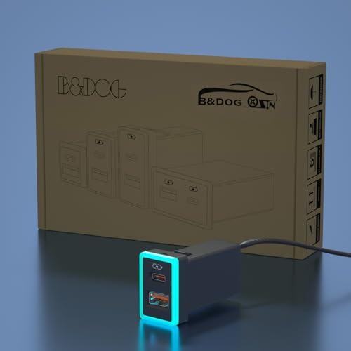 Compact Car Charger for Toyota with PD QC3.0 Fast Charge and LED Light Show – Stylish Ice Blue Type C USB Socket for Rapid Device Charging and Enhanced Compatibility