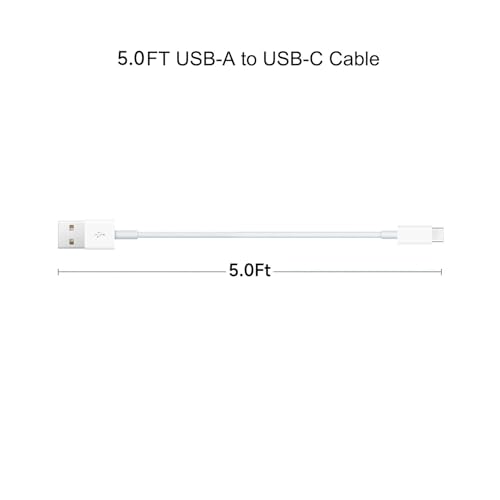 10 Ft 2-Pack USB-A to USB-C Premium Car Play Cable for i Phone 15/16 Series & i Pad – Fast Charging & Data Transfer, Enhanced Compatibility for Tech-Savvy Drivers, Ideal for On-the-Road Connectivity (White)