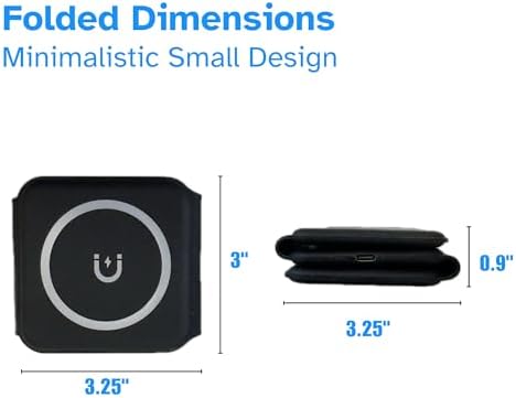 Ultimate 3-in-1 Foldable Wireless Charging Station – Compact Travel Charger for i Phone 16/15/14/13/12 Pro Max, Apple Watch Series 10/9/8/7/6/5/4/3/2/1, and Air Pods Pro 2/1 – Maximize Space and Efficiency for On-the-Go Charging Solutions