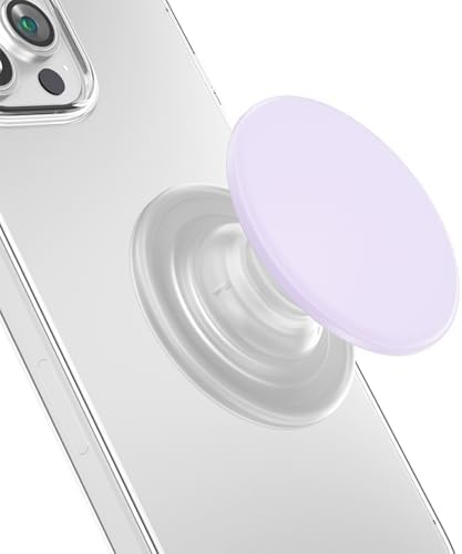 Magnetic Mag Safe Phone Grip Holder – Ergonomic Collapsible Stand for i Phone 12-16 Series, Transparent White Finish for Enhanced Style and Functionality, Secure Grip for Texting and Hands-Free Viewing, Lightweight and Portable Mobile Accessory