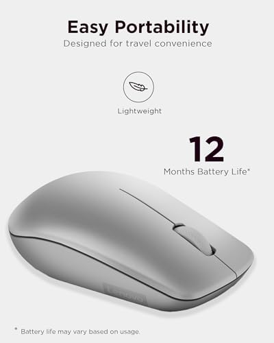 Lenovo 530 Wireless Mouse – Ergonomic Abyss Blue Design with 2.4 GHz Nano USB Receiver, 1200 DPI Optical Sensor for Precision Tracking, Lightweight & Portable for Effortless Navigation, Ideal for Left & Right-Handed Users, Perfect Companion for Work or Travel
