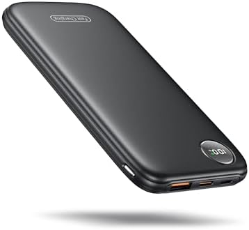 Ultra-Slim Power Bank with Fast Charging 12 V/4.5 A | 10,000 m Ah Portable USB-C Charger for i Phone 11-16, Samsung, Google and More | Lightweight Travel Battery Pack for Quick Device Replenishment | Durable Design for On-the-Go Power Solutions