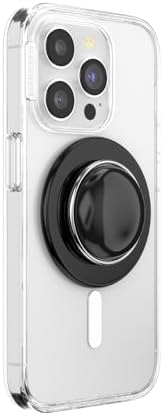 Mag Safe Pop Grip for i Phone – Magnetic Phone Stand with Swappable Top – Bon Bon Black – Ergonomic Secure Grip for Hands-Free Viewing & Wireless Charging Compatibility – Ultimate Mobile Accessory for Enhanced Usability and Style