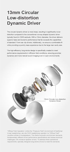 Moondrop Pill Open Ear Headphones: Premium Wireless IPX4 Ear Clip Earbuds for Gamers and Active Lifestyles | Ultimate Comfort with Enhanced Connectivity, Immersive Sound, and Ambient Awareness in Sleek Black Design
