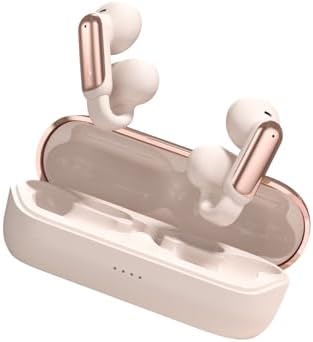 Rose Gold Bluetooth 5.4 Wireless Clip-On Earbuds – Lightweight Open Ear Sports Headphones for Enhanced Sound Quality and All-Day Comfort, Ideal for Active Lifestyles and Clear Voice Communication