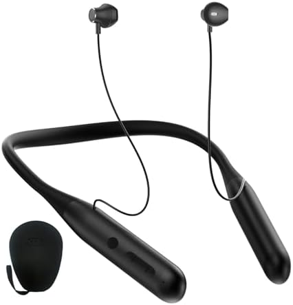 ZXQ Wireless Bluetooth 5.3 Neckband Earbuds – 100-Hour Playtime, Ergonomically Designed Waterproof Sport Headphones with Hands-Free Microphone and Stylish Carry Case for Ultimate Comfort and Connectivity on the Go