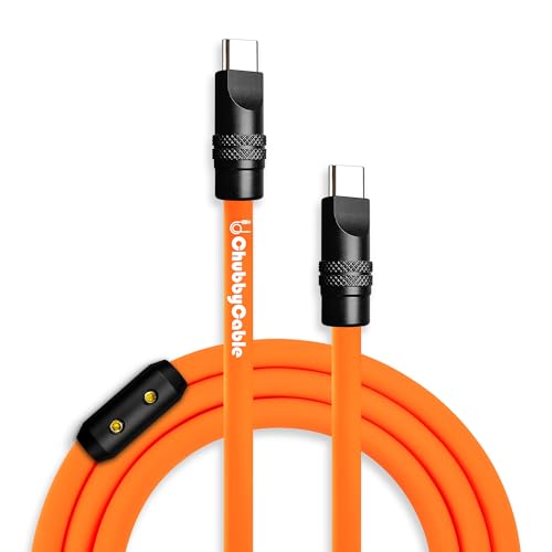 chubbycable Black Chubby Pro – Samurai Cable 240W USB-C Cable Silicone Fast Charging Type C Charger Cord, Rose Red, USB-A to Type-C, 6.6FT – Enhanced Compatibility and Speed