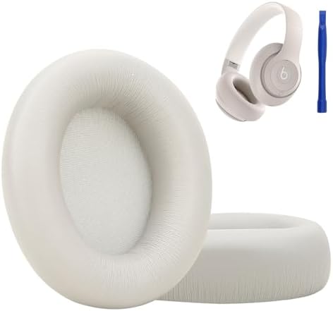 Ultimate Comfort Earpad Upgrade for Beats Studio Pro Wireless Headphones – Luxurious Sandstone Protein Leather with Superior Noise Isolation Foam for Unmatched Audio Clarity and Enhanced Listening Experience