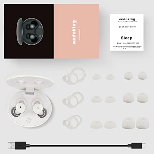 Ultimate Sleep Enhancer: Ultra-Comfort Bluetooth Earbuds for Side Sleepers – Advanced Noise-Cancellation for Snoring Relief and Restorative Sleep – Discreet, Lightweight Design for Uninterrupted Nighttime Bliss