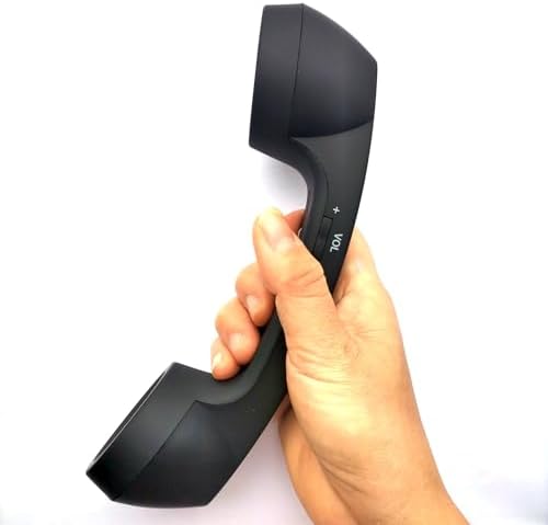 Vintage-Style Wireless Bluetooth Headset: Retro Phone Handset with Built-In Mic for Clear Calls & Music | Comfortable Design for i Phone & Android | Enhance Your Audio Experience with Radiation Reduction & Seamless Connectivity