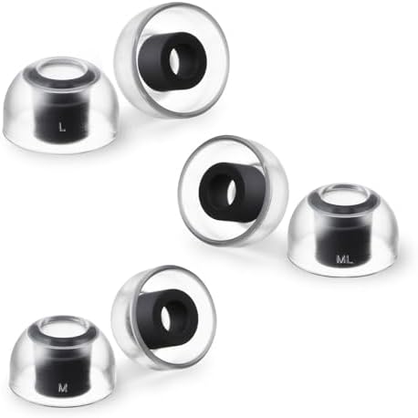 Upgrade Your Listening Experience with AZLA Sedna Earfit Crystal Tips for Galaxy Buds 2 Pro – Smoky Black – Customizable Noise-Canceling Earbud Tips (M/ML/L) for Ultimate Comfort and Superior Sound Isolation – Precision Fit for Enhanced Audio Clarity and Longevity