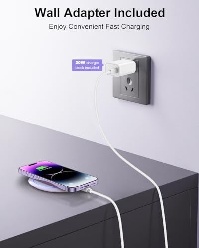 NANAMI Fast Wireless Charger – 7.5 W Qi Certified Charging Pad with PD3.0 Adapter for i Phone 16/15/14/13/12 & 10 W for Samsung Galaxy S25/S24/S23/S22/S21/Note 20 – Sleek & Compact Design, Advanced Safety Features, Effortless Charging for Home and Office Efficiency
