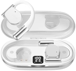 Revolutionary Open Ear Wireless Sport Earbuds with IPX7 Waterproof Protection – Cutting-Edge Bluetooth 5.4 Headphones Featuring Secure Earhooks for Unmatched Comfort and Performance – Touch-Controlled Earphones Perfect for Running, Gym, and Outdoor Adventures