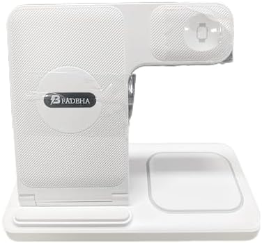 3-in-1 Wireless Charging Station for i Phone 16/15/14/13/12 Pro Max, Apple Watch, and Air Pods – Fast Charging Hub with Adjustable Sleep-Friendly Light and Universal Compatibility for Samsung Galaxy Devices – Perfect Nightstand Solution for Home, Office & Travel