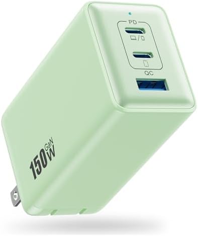 Ultimate 150 W USB-C Charging Hub – Compact Multi-Device Power Adapter with 3 Fast-Charging Ports for Mac Book Pro, i Phone 16, Galaxy S24, and Dell Laptops – Enhanced Efficiency with Ga N Technology for Professionals on the Go