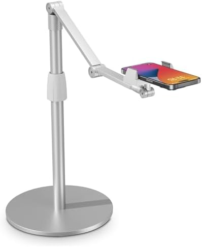 Ultimate Ergonomic Multi-Angle Phone Stand – Adjustable Holder for 3.5-11″ Devices, Ideal for Video Calls, Streaming, and Creative Recording – Lightweight, Portable Black Design for Enhanced Stability and Comfort