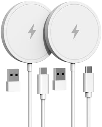 Effortless Power: 15 W Magnetic Wireless Charger Duo for i Phone and Air Pods, Compatible with i Phone 12-16 Series – Sleek Black Design for Rapid Charging and Seamless Device Alignment, Ideal for Home and Office Use