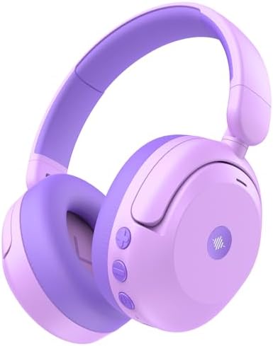 Premium i Clever BTH20 Kids’ Bluetooth 5.4 Headphones with Advanced Active Noise Cancellation – Up to 60 Hours of Playtime, Fast Type-C Charging, and Safe 80 d B Volume Limit – Ideal for Air Travel, Learning, and Entertainment – Award-Winning Kid-Friendly Design in Vibrant Blue for Young Audiophiles