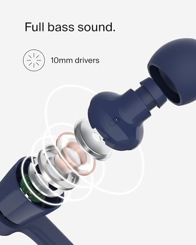 Belkin Sound Form USB-C Wired Earbuds – High-Fidelity In-Ear Headphones with Microphone for i Phone 15/16, i Pad Mini, Galaxy S25, and Google Pixel 9 – Water-Resistant Design and Ergonomic Comfort for Music Enthusiasts and Professionals – Durable Tangle-Free Cable for Everyday Durability and Convenience
