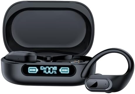 Premium Matte Black Sport Bluetooth Earbuds with Customizable Earhooks and Integrated Microphone – Superior Sound Quality and Instant Bluetooth Connectivity for Active Lifestyles – Waterproof and Long-Lasting Battery with Fast Charging – Perfect for Gym Sessions, Running, and Daily Commutes – Experience Ultimate Wireless Freedom with Ergonomically Designed In-Ear Headset for Comfort and Resilience – Ideal for Fitness Buffs and Everyday Listeners – Transform Your Audio Experience with Advanced Bluetooth 5.0 Technology, Sweat-Resistant Features, and Hands-Free Calling – Boost Your Performance and Stay Inspired with These High-Quality, Multi-Functional Earbuds