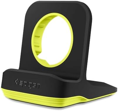 Spigen S350 Apple Watch Charger Stand – Durable TPU Dock with Non-Slip Base for Enhanced Stability and Fast Charging – Compatible with Ultra 2/1, Series 10, SE2, and More – Optimal Charging Solution for All Apple Watch Sizes – Sleek Design for Desk or Nightstand Use