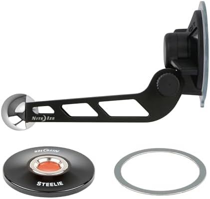 Transform Your Driving Experience with the Nite Ize Steelie Windshield Mount – Superior Magnetic Phone Holder for Effortless Access to GPS and Calls – Premium Compatibility with Mag Safe and Most Smartphones – Quick Squeeze Design for Instant Attachment – 360-Degree Rotation for Optimal Viewing – Durable and Easy to Install Car Accessory for Enhanced Safety and Convenience