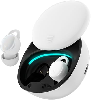 Ultra-Comfort Invisible Sleep Headphones for Side Sleepers – Bluetooth 5.3 Noise Cancelling Earbuds with Stylish Green Wireless Charging Case for Enhanced Sleep Quality, Perfect for Travel and Ultimate Relaxation Experience