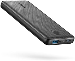 Anker Power Core 10 K Portable Charger – Ultra-Compact 10,000 m Ah Power Bank with Fast USB-C Charging and Power IQ Technology for i Phone, i Pad, and More – Lightweight Travel Essential for On-the-Go Power Solutions