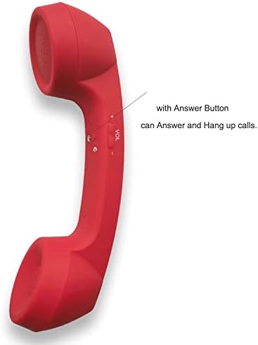 Vintage-Style Wireless Bluetooth Headset: Retro Phone Handset with Built-In Mic for Clear Calls & Music | Comfortable Design for i Phone & Android | Enhance Your Audio Experience with Radiation Reduction & Seamless Connectivity