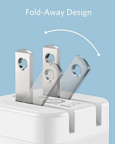 Dual Pack Anker 20 W USB-C Fast Charger with Foldable Plug – Ultimate Compact Travel Adapter for i Phone 16/15, Galaxy, Pixel, i Pad – Enhanced Power Delivery and Safety Features, Ideal for On-the-Go Charging Solutions